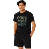 ราคา ASICS ASICS HEX GRAPHIC COTTON BLEND SS TEE MEN TRAINING ผู้ชาย เสื้อคอกลม ของแท้ PERFORMANCE BLACK SAFETY YELLOW (23176809987)