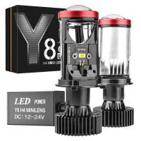 ราคา จัดส่งจากกรุงเทพ รุ่นใหม่2024 1คู่ หลอดไฟหน้าLedมินิโปรเจคเตอร์ รุ่น Y8 Y7 Y6 ขั้ว H4 RHD ไฟหน้าLED Mini Projectorรุ่นRและY6D R ขั้ว H4 หลอดไฟ LED Y8 หลอดไฟรถยนต์ LED Y8 y8 h4 led แท้ (23171183534)