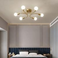 ราคา นอร์ดิก LED โคมไฟเพดานทองทองแดงโคมไฟเพดานติดห้องนอนโคมไฟ Hanglamp สำหรับห้องครัวห้องรับประทานอาหารห้องนั่งเล่น (11485306081)