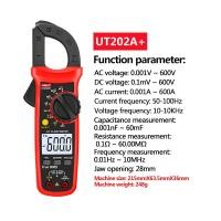 ราคา UNI T Digital Clamp Meter True RMS UT202A UT204 AC DC เครื่องทดสอบแรงดันไฟฟ้า Clamp Multimeter ความต้านทานความถี่ Capacitance Meter (15894485667)
