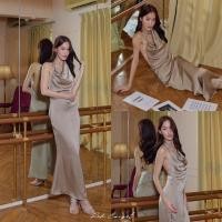 ราคา Red Carpet R099 Claire Dress เดรสเว้าหลัง เดรสคล้องคอ ซาติน ชุดออกงาน ชุดเพื่อนเจ้าสาว เรียบหรู (23037477936)