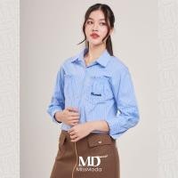 ราคา Missmoda รุ่น MC 241TS039 เสื้อเชิ้ตกระเป๋าแต่งจีบเอวรูดหลัง เสื้อผู้หญิงแบรนด์ เฉพาะเสื้อ มี 2 สี สีชมพูและสีฟ้า (21763335223)