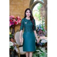 ราคา 7 สี เดรสลูกไม้ถักลายสวยมากเย็บทับเดรสผ้าไหมสังเคราะห์เนื้อสวยนุ่มมีซับในสวยหรู S 3XL เดรสใส่ไปงานแต่ง ชมพู ฟ้า ทอง บานเย็น กะปิ ม่วง เดรสออกงาน สวยหรู (21418032977)