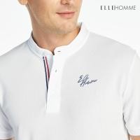 ราคา ELLE HOMME POLO เสื้อยืดโปโลคอจีน แขนสั้น แต่งเทปลายธงชาติฝรั่งเศส สีขาว W8K904 (22518929792)