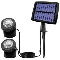 ราคา Solar Pond Spotlights LED Solar Underwater Lights with Dual Waterproof Submarine Landscape Spotlight Lighting (22970997799)