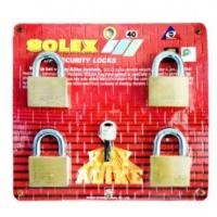 ราคา กุญแจSOLEX คีย์อะไลท์ ขนาด40มิล ชุด4แม่ ไขกุญแจดอกเดียว (18919560824)
