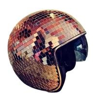 ราคา Classic Disco Ball Helmet Mirror Glitter Ball Helmets Hat for Club Bar Party Full Glass Reflective Motorcycle Helmets for Cowboy (15769040460)