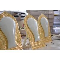 ราคา อาสนะไม้แกะลายพญานาค ที่นั่งพนักพิงไม้ปิดทอง (21856148785)