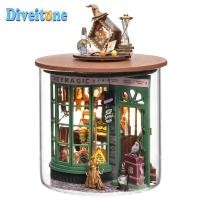 ราคา Doll House Model Kit Craft Bookstore DIY 3D Dollhouse Miniature for Teenager (21442337986)