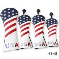 ราคา New Golf Wooden Club Cover Flag Embroidered Protective Cover PU Waterproof Club Head Cover Golf Stars And Stripes USA Club Cover (22415339056)