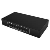 ราคา 1 Piece 8 in 1 Out AV Switch Selector Video L R Audio Selector Box 8 Port Composite RCA Switch Splitter Black Metal for DVD STB HDTV (21347661729)