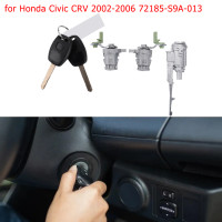 ราคา Ready Stock COD 1 2 3 Set Car Ignition Switch Lock Ignition Switch Barrel Set Lock with Key for Honda Civic CRV 2002 2006 72185 S9A 013 (17391598973)