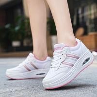 ราคา LEEANG CHEN New Korean Womens Rocking Shoes Low top Wedge Heel Sneakers Casual Platform Shoes Ladies Sneakers (23175010362)