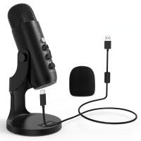 ราคา 901 Haomuren ไมค์ตั้งโต๊ะมืออาชีพ USBไมค์อัดเสียง เหมาะสำหรับ For PC Computer Singing Gaming Streaming Podcasting K66 (22657334740)