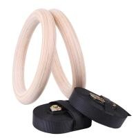 ราคา LIULIU MEI ยิมนาสติกแหวนโ Home Gym Rings Birch Wood Gymnastic Rings Exercise Strength Training Rings with Adjustable Buckles Straps (21903162359)