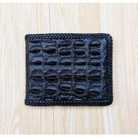 ราคา กระเป๋าสตางค์หนังจระเข้ เป็นหนังส่วนกระดูกหลัง ถักขอบกระเป๋าตลอดใบ กระเป๋าหนัง Exotic หนังแท้ มีแข็งแรงทนทานมาก (17342829940)