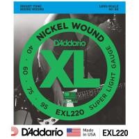 ราคา DAddario EXL220 สายกีตาร์เบส 4 สาย แบบนิกเกิล ของแท้ 100 Super Light 40 95 Made in USA (3646614884)