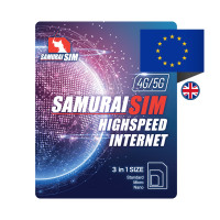 ราคา Samurai SIM EUROPE SIM Unlimited ซิมเน็ต ยุโรป 33 ประเทศ ใช้งานไม่จำกัด 10 30 วัน (21733138250)