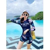 ราคา C MALL ชุดว่ายน้ำเสื้อแขนยาว กางเกงขาสั้น2ชั้น มีซับในอย่างดี รุ่น 0292 (15654649579)