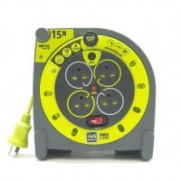 ราคา Meymey Mall LUCECO โรลสายไฟ 4หัว 15เมตร ขนาด1 0mm รุ่น HMTH15104SL GH สีเขียว ถูกจริง (22157237750)