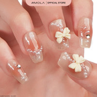 ราคา SW 029 AMOLA Sweet Shine เล็บแปะสำเร็จรูป Handmade 100 แถมฟรีเซ็ทติดเล็บ พร้อมกาว3M (22949055619)