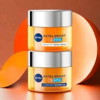 ราคา Nivea Extra Bright C Hya Serum Cream นีเวีย เอ็กซ์ตร้าไบรท์ ซีแอนด์ไฮยา เดย์ครีม ไนท์ครีม ขนาด 50 มล SET Exp 08 27 (18253127074)