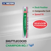 ราคา VICTOR ลูกแบดมินตัน CHAMPION NO 1 แถบแดง 12ลูก มาตราฐาน BWF (16512468522)