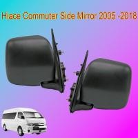 ราคา กระจกข้าง COMMUTER ทรงตั้ง กระจกมองข้างรถยนต์ โตโยต้า คอมมูเตอร์ ครอบกระจกมองข้าง กระจก For Toyota HIACE 2004 2018 COMMUTER ครอบกระจกทรงเหลี่ยม ปรับมือ (22923249095)