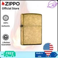ราคา Zippo Antique Brass Design Windproof Pocket Lighter Zippo 201FB Lighter Without Fuel Inside การออกแบบทองเหลืองโบราณ ไฟแช็กไม่มีเชื้อเพลิงภายใน (12178358442)