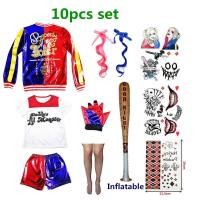 ราคา ชุดคอสเพลย์เด็กผู้หญิง Harley Quinn เสื้อยืดเด็กลายมอนสเตอร์เสื้อยืดโจ๊กเกอร์คาร์นิวัลชุดปาร์ตี้ (10371782122)
