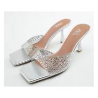 ราคา Zara รองเท้าส้นสูง PVC แบบใส หัวสี่เหลี่ยม เปิดหลัง แนวใหม่ สําหรับผู้หญิง (19776375917)