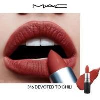 ราคา MAC Matte Lipstick Misty Kiss Lock Color Silky 24H Long Lasting Lip Makeup 316 314 (23207899442)