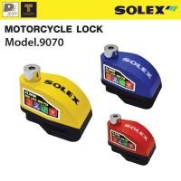 ราคา กุญแจล็อคดิสเบรค SOLEX มอเตอร์ไซค์ Alarm Disc Lock Model 9070 คละสี (22593988149)