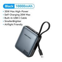 ราคา Vention 20000mAh Power Bank 65W Fast Charging with LED Display 3 Port Built in Type C Cord for Laptop Tablet iPhone 16 15 pro max Samsung Xiaomi Huawei Realme Portable Powerbank (23177909142)