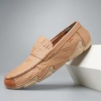 ราคา Spring Summer Mens Driving Moccasins High Quality Fashion Mens Crocodile Grain PU Leather Casual comfortable Lightweight wear resistance Loafers Shoes Man Flats (16611107884)