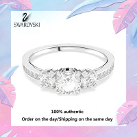 ราคา Swarovski M5448893 แหวนเงินสเตอร์ลิง 925 ทรงกลม ประดับเพชรสีขาว แจกกล่องของขวัญบรรจุภัณฑ์ของแท้ (23186881980)
