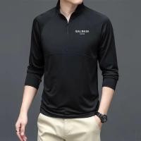 ราคา Original Balmain Paris Quarter Zipper Pullover Tops For Mens Men S Solid Color Long Sleeve T Shirts Workout Sports Fitness Sweatshirts (18627673463)