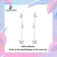 ราคา Swarovski 5662182 ต่างหูเงินแท้ 925 รูปผีเสื้อลิเลีย ประดับพลอยคริสตัลสีน้ำเงิน แจกกล่องของขวัญบรรจุภัณฑ์ของแท้ (23068978684)