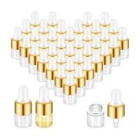 ราคา 100Pcs Mini Glass Dropper Bottle Bulk Clear Essential Oil Dropper Bottles Small Glass Dropping Sample Containers 1 Ml (22931636926)