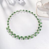 ราคา สร้อยคอทัวร์มาลีนสีเขียวดูน่ารักเพทายสีเขียวสร้อยคออลังการหรูหรา (20330403644)