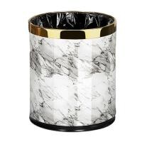 ราคา Trash CanMarble Pattern 10L Trash Can Bin Buckets Diameter Waste Bins Living Room Bathroom Kitchen Dustbin Trash Bin (23046045289)