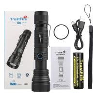 ราคา Trustfire E6 ไฟฉาย LED Zoomable 1500Lumens 550M Long Range ชาร์จไฟฉายแบบพกพาพร้อมฟังก์ชั่น Power Bank แม่เหล็ก (23264897250)