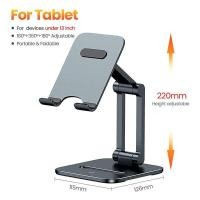 ราคา Baseus Phone Holder Desk Mobile Phone Stand Foldable Metal Tablet Holder Support For iPhone 13 12 iPad Pro Air Universal Holder (15671148202)