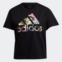 ราคา adidas Lifestyle Allover Print Regular Tee Women Black HI0025 (22464191550)