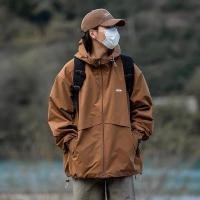 ราคา JKC009 378 เสื้อแจ๊กเกตแขนยาว เสื้อฮู้ดทรงหลวม ผ้าร่ม สายแคมป์ปิ้ง 2สี M XXL (22510054786)