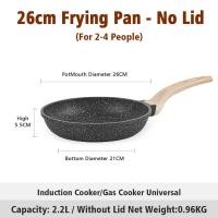 ราคา กระทะเคลือบหินอ่อน กระทะหินอ่อน กระทะ 24 26 28CM กระทะใช้ครัวเรือน เทฟล่อน ไม่ติดกะทะ ใช้ได้กับเตาทุกประเภท (23181694243)