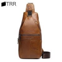 ราคา THAILEATHERGOODS กระเป๋าคาดอก กระเป๋าสะพายข้างหนังแท้ กระเป๋าสะพายพาดลำตัวผู้ชาย สีน้ำตาลแทน (727064954)