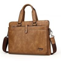 ราคา JEEP BULUO กระเป๋าสะพายข้างสำหรับผู้ชายกระเป๋าหนังหรูหรามียี่ห้อดังแบบเรียบง่ายสำหรับใส่แล็ปท็อปขนาด14นิ้วกระเป๋าสะพายไหล่ (19585787285)