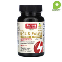 ราคา Jarrow Formulas Vegan Methyl B 12 Methyl Folate Extra Strength Lemon 100 Chewable Tablets (22963633451)