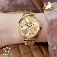ราคา AMERICA EAGLE นาฬิกาข้อมือผู้หญิง สายสแตนเลส รุ่น AE110L GOLD GOLD (9640488041)